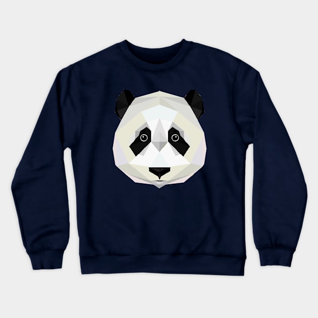 Polygonal Panda Bear Crewneck Sweatshirt by deadlydelicatedesigns